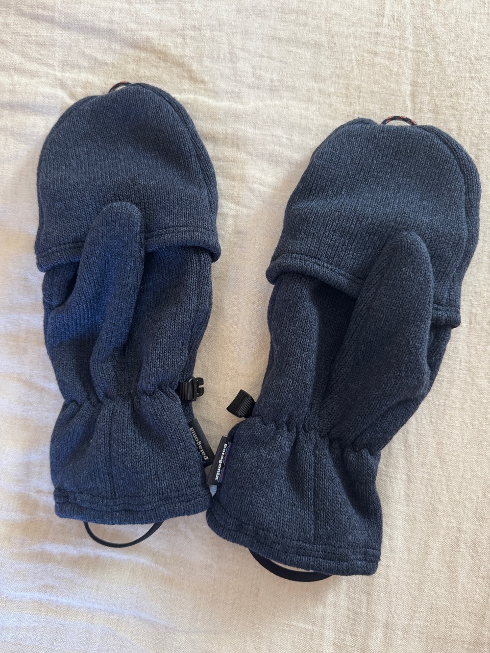 Patagonia Better Sweater Navy Knit Convertible Mitten Gloves Large